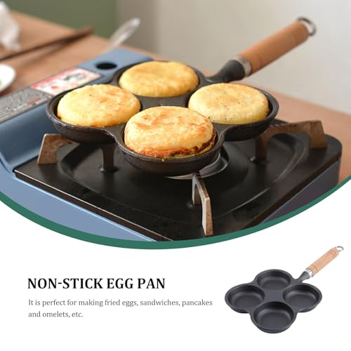 Poêle à œufs 4 trous antiadhésive pour cuisson rapide - 4