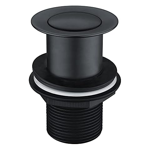 Trade In Post Basin/Sink Waste UNSLOTTED BLACK Clicker Plug Modern Cover