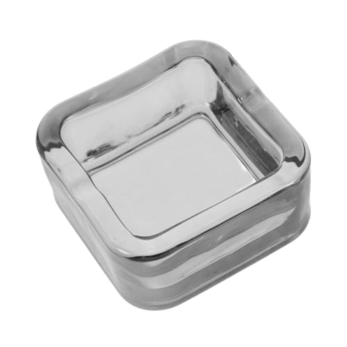 GRIRIW Cenicero De Vidrio Elegante Para Uso Casa y Oficina Cenizero Decorativo Para Exteriores Ashtray Moderno Para Hombres Diseño Europeo Transpirable y Funcional