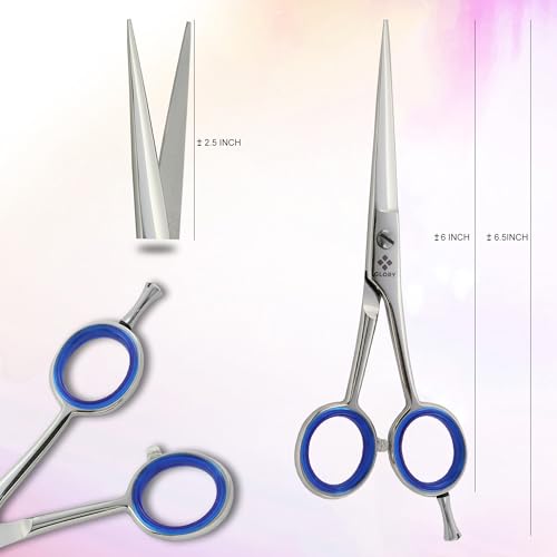 GLORY Professional Hair Cutting Scissors 6.5 Inches, Premium Stainless Steel Barber Scissors & Hair Shears, Razor Edge Salon Haircut Scissors for Men, Women & Kids, Ergonomic Design with Sharp Blades - Image 3