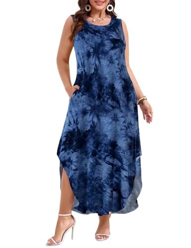 JollieLovin Womens Plus Size Casual Summer Maxi Long Dress 2025