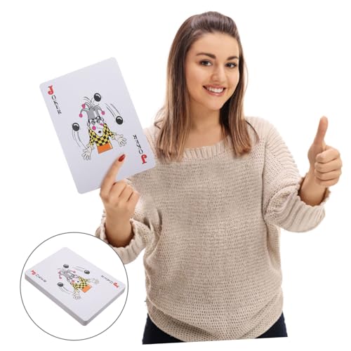 Große Spielkarten Jumbo Poker Karten Aus Plastik Für Tischspiele Partygeschenke Camping Reisen Tragbar Mit Glatter Oberfläche – Bild 4