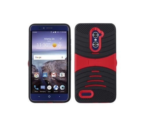 FastSun U-Stand Case Cover for ZTE Max Duo Z962BL Z963VL Grand X Max 2 Imperial Max Z963U (Black-Red)