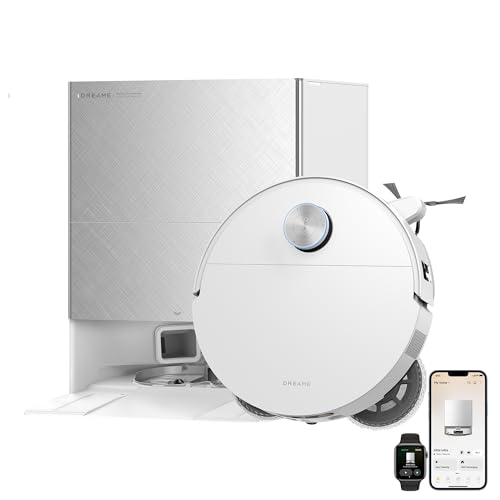Image of dreame X50s Ultra Vacuum Cleaner, 35,000 Pa, Ultra-Thin 8 cm, Obstacles Avoid: 9 cm, Empty+Auto Refill, Clean. Auto Mop, Detangling 100%, Avoidance +280 Types Objects, White
