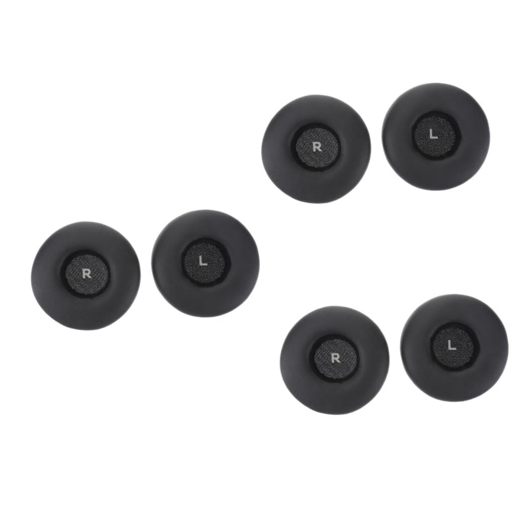 jojofuny 3pièces Coussinets De Remplacement PU pour Casque Confort Optimal Couleur Noire pour Améliorer La Performance Audio