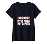 Photo Gallery donna mailman appreciation gift retired postal worker not expired maglietta con collo a v Photo Gallery donna mailman appreciation gift retired postal worker not expired maglietta con collo a v