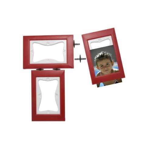 Preisvergleich Produktbild CadresWacky Bilderrahmen für 3 Fotos, rot