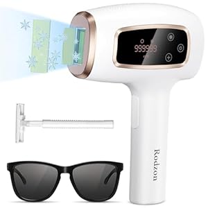 Ipl Laser Hair Removal ，Hair Removal Device with Painless Care Function for Women ，IPL Hair Remover for Facial Armpits Legs Arms Bikini Line (Purple) (White)