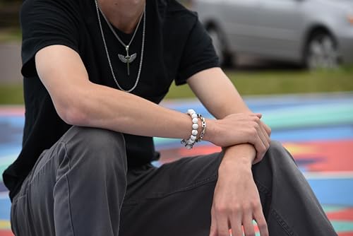 Men's Eagle Wings and Sword Stainless Steel Pendant Symbol of Strength 24" Curb Chain - Bold & Stylish2