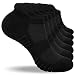 Produktbild Benirap Sneaker Socken Herren Damen 43-46 39-42 35-38 47-50, 6 Paar Gepolsterte Laufsocken Baumwolle Sportsocken Atmungsaktiv Baumwolle Wandersocken,Schwarz04,M