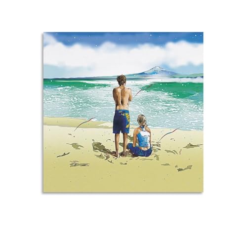 鈴木英人 イラストレーター アートポスター (14) ホーム装飾 パネル 壁アート 現代壁掛け 絵画 版画 芸術作品 インテリア28x28inch(70x70cm)