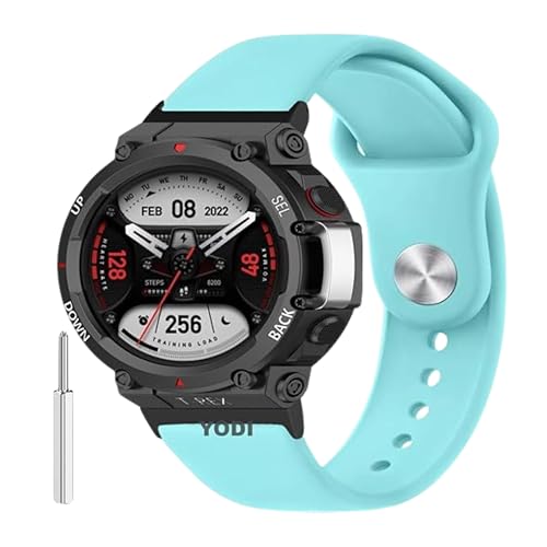 Image of YODI Strap Band Compatible with Amazfit T-Rex 2 Smartwatch Only Soft Silicone | Nylon | Chain | Leather Watch Straps with Installation Adjuster Tool For Amazfit TRex 2