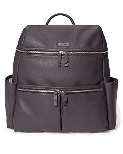 Skip Hop Flatiron Luxury Diaper Backpack, Multi-Function Ergonomic Travel Bag with Large Main
