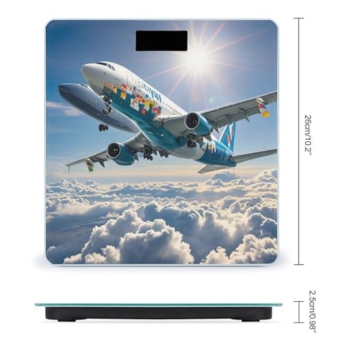 Báscula Digital Airplane de Vidrio Templado con Pantalla LCD miniatura 2