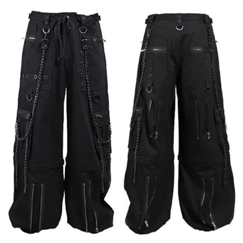 Pants Men Gothic Rocker Men Pant Alternative Punk Rock Emo Trouser Pant Shorts/USA2