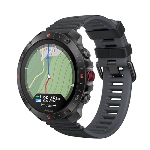 POLAR (ポラール) グリット エックスツー プロ(Polar Grit X2 Pro) デュアルバンド GPS アウトドアウォッチ 【 iPhone対応 アンドロイド対応/AMOLEDディスプレイ/米国軍用規格準拠 】 【 バッテリー10日間 / 内蔵地図/等高線地形図対応/気圧式 高度計/心拍計 】