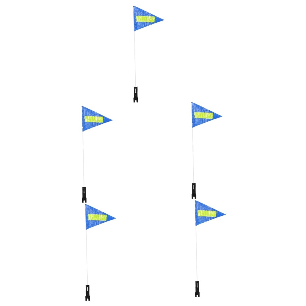 Toyvian 5 Juegos asta de bandera remolque de bicicleta bandera de seguridad ciclista de bicicleta al aire de ciclismo profesional plastico abs