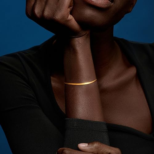 Bracelet for Women - Dainty Stack Bracelets Trendy Adjustable 14K Gold Plated Thin Paperclip Bead Box Satellite Figaro Cuban Link Chain Bracelet Set for Women Waterproof Jewelry Gift
