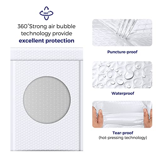 Fuxury White Bubble Mailers 10.5X16 Inch 40 Pack,Padded Envelopes Self Seal Bubble Mailer Waterproof Padded Mailer Bubble Envelopes Cushioning Bubble Shipping Mailer thumb #2