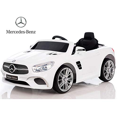 BC BABY COCHES Coche eléctrico niños 12v con Mando Mercedes SL400 (White)