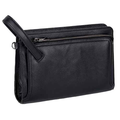 Leather Clutch for Men - Wrist Bag - Men's wallets - Wrist Bag - 10.3x6.8INCH - Includes dustproof gift bag