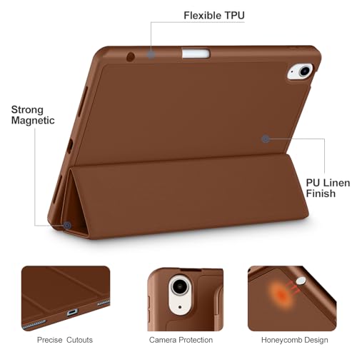 Image of Akkerds for iPad Air 11 Inch Case M4 /M3 /M2, Air 5th /4th Gen 10.9, Brown