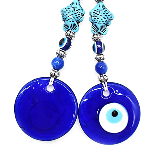 Blue Eyes TAIZER 3 Pieces Evil Eye Wall Hanging Diabolic Eye Amulet for Bedroom Ornament Birthday Gift Home Decoration Lucky Pendant - Image 4