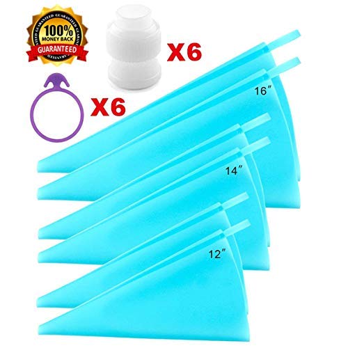 Piping Bags, Icing Bags, Pastry Bags,3 Sizes Cake Decorating Bags Tips Tools(12” +14”+16”)