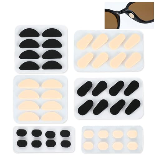Lot de 24 paires de plaquettes nasales antidérapantes pour lunettes, coussinets de nez autocollants, coussinets de rechange pour lunettes, lunettes de soleil,...