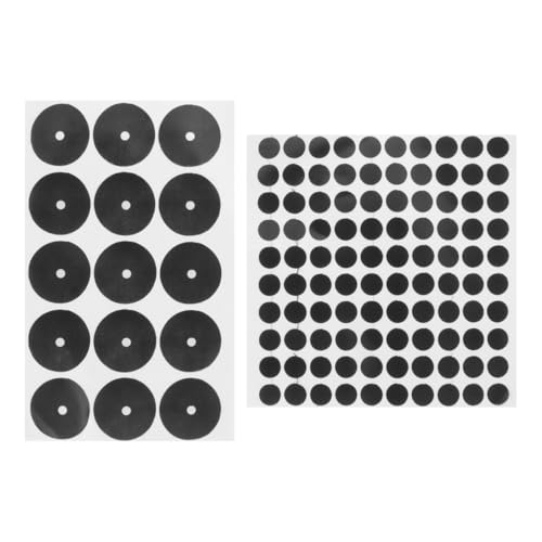 BESPORTBLE Billiard Table Marker Dots Black Snooker Spots Self-Adhesive Pool Table Markers for Billiards Accessories and Training 2 Sheets Durable Cloth Stickers
