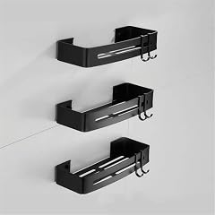 Shower Caddy Storage Rack - Wall Mounted 1-3 Tier Metal Aluminum Corner Shelf Organizer for Bathroom and Kitchen