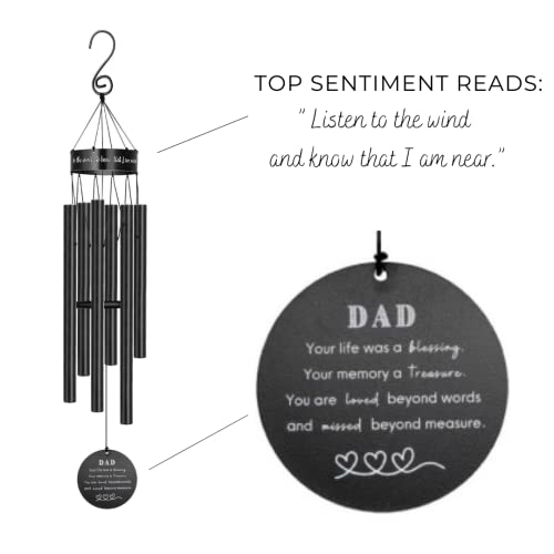 Memorial Wind Chimes for Loss of Loved One Prime, Outdoor Memory Chimes, Mother, Grandma, Grandpa, Father Personalized Bereavement Windchimes, Sympathy Remembrance Chime, Windchime Gift (Dad Memorial) - Image 5