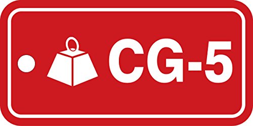 Plaquette CG-5 Control Gravity rouge et blanche en plastique rigide