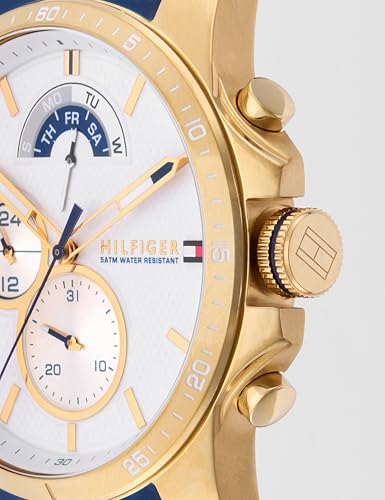 Image of Tommy Hilfiger Quartz Multifunction White Dial Silicone Strap Watch for Men-NETH1791353