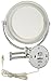 Danielle Creations 8-Inch Revolving Wall-Mounted Day/Night Lighted Vanity Makeup Mirror, 10X Magnification, Chrome