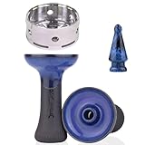 Kalifa Phunnel Bowl Tabakkopf Stein-Kopf Shisha-Kopf Set - Handgemacht in Deutschland + Gratis HMD-Aufsatz und Phunnel-Stopfer (Mauritius)