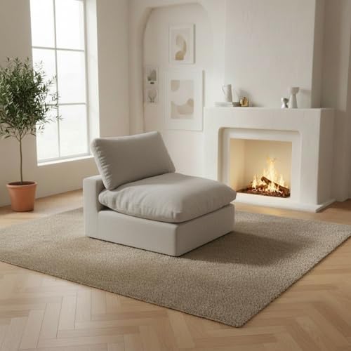Image of Modular Sectional Sofa,Extra Comfty Deep-Seat-Filled Couch, Black Modern Couches for Living Room,Apartment,Office,Small Space