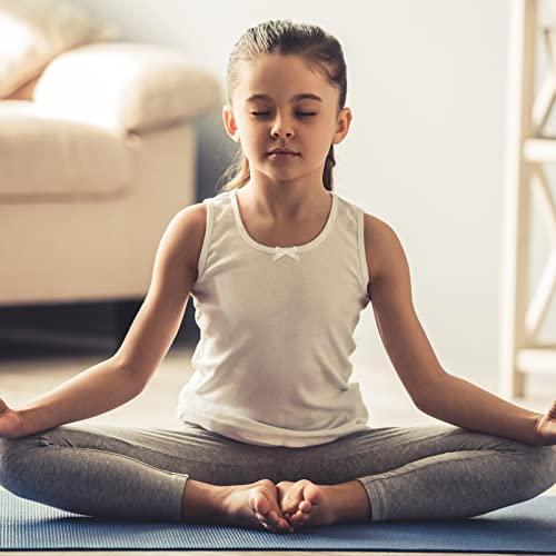 Cooraby 6 Pack Kids Tank Top Solid Kids Cotton Undershirt Value Girls Tank Top Sleeveless Tees For Little Girls White #TOP6