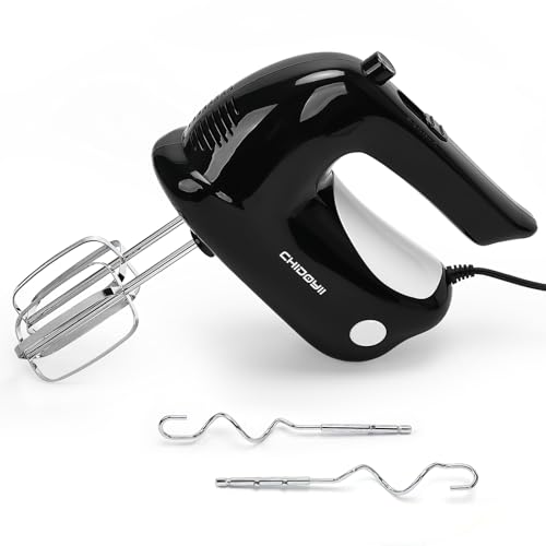 300W 5-Speed Hand Mixer with 4 Stainless Steel Accessories