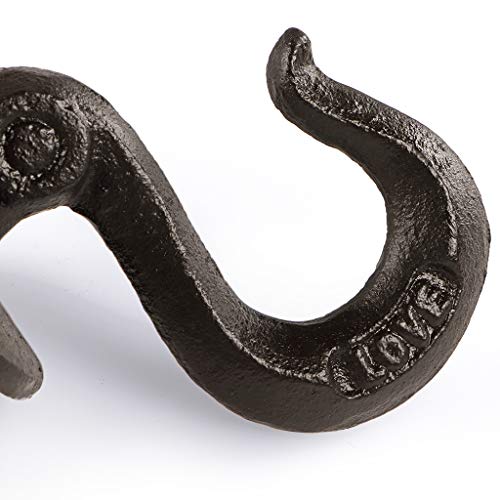 Sanbege ZS00113 Decorative Wall Hangers, Rustic Cast Iron Coat Hooks thumb #3