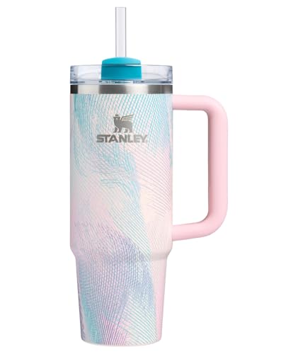 STANLEY Quencher H2.0 Tumbler with Handle and Straw 30 oz | Flowstate 3-Position Lid | Cup Holder Compatible for Travel | Insulated Stainless Steel Cup | BPA-Free | Sea Glass Plume