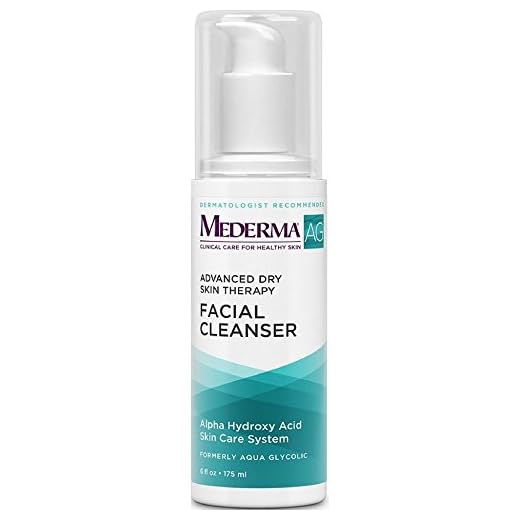 Mederma (Aqua Glycolic) Advanced Dry Skin Therapy Facial Cleanser 6 oz (Pack of 3)