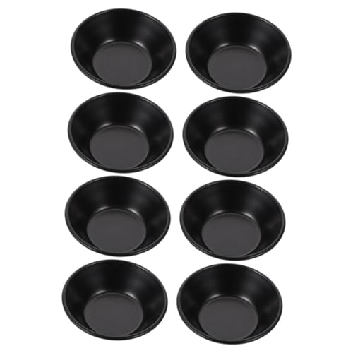 BRIGHTFUFU 8pcs Non Stick Carbon Steel Tart Molds for Baking Cake Pudding Tins Bakeware for Egg Tarts Pies Cupcakes for Parties Gatherings