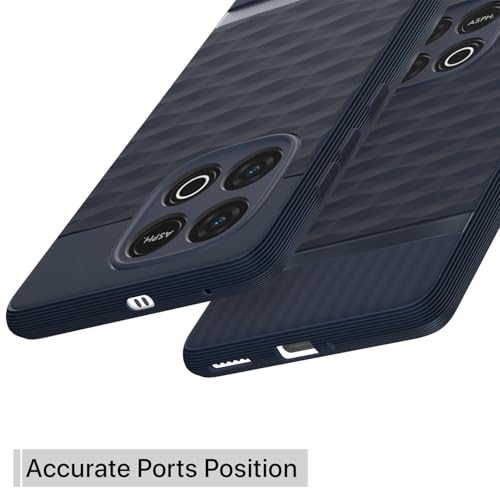 Image of Pikkme Back Cover for iQOO Neo 10 5G / Vivo Y300 GT 5G Soft Grip 3D Hexa Cube Texture Silicone Bumper Case (Blue)