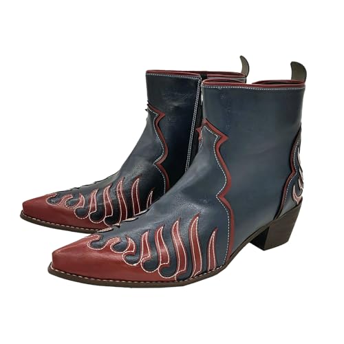 Men's Western Cowboy Motorcycle Ankle Boots