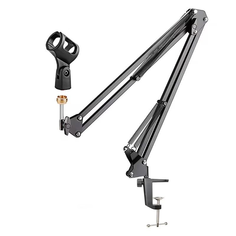 EDGIT Adjustable Desk Microphone Boom Arm Stand | Mic Arm Boom Arm Microphone Arm & Desktop Mic Stand