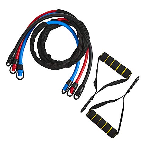 Tubos de espuma de resistencia ajustable - Cómodos y absorbentes - Para ejercitar musculatura en cualquier lugar - Soporta extensiones fuertes - Incluye bolsa de almacenamiento - (Paquete de 3)