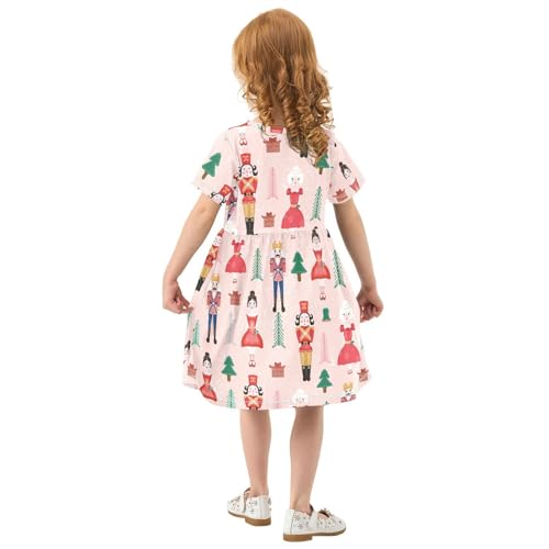 Aflyko Xmas Girls' Short Sleeve Dress Toddler Everyday Dresses3