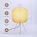 Inblissy Japanese Noguchi Inspired Table Lamp Zen Rice Paper Lantern with Warm Light for Bedroom Living Room or Office Modern Japandi Decor(Pebble)