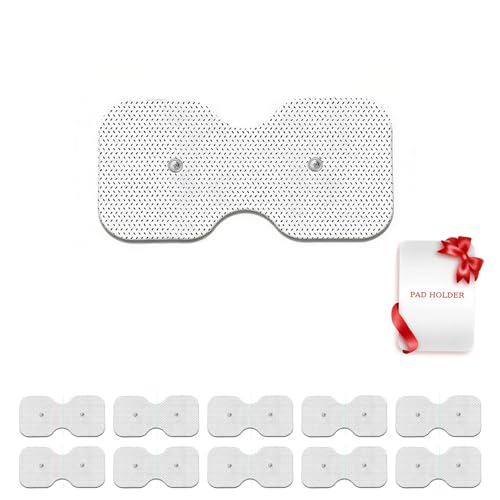 Image of TENS Unit Replacement Pads 3.5mm Snap Connector, 4 inchx8 inch Dual-Lead Self-Adhesive Electrode Pads for TENS EMS Muscle Stimulator, Latex-Free Reusable Muscle Stimulation Pads, 10 Pack